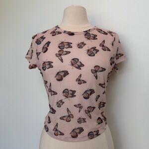 Full Tilt Butterfly Mesh Tee